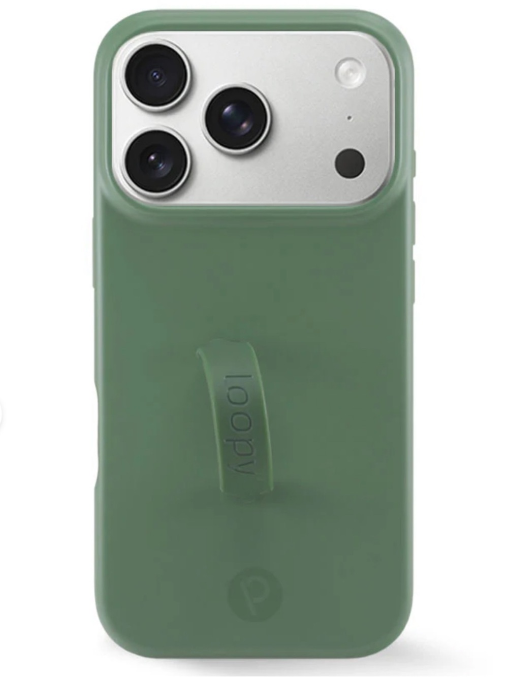 Loopy Case Olive Green Silicone Phone Case with Loop